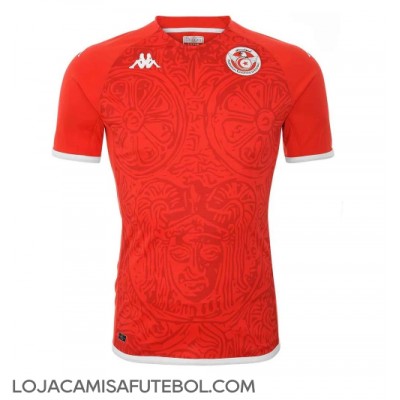 Camisa de Futebol Tunísia Equipamento Principal Mundo 2022 Manga Curta